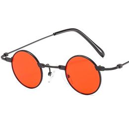 Punk Sunglasses Unisex Round Frame Sun Glasses Anti-UV Spectacles Retro Eyeglasses Hip Hop Ornamental Simplity Goggle