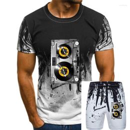 Men's Tracksuits Dj Tape T-Shirt Po Print Mc Music Disco 80Er 90Er Retro Cassette Turn Table Fun Short-Sleeved Tee Shirt