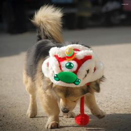 Dog Apparel Pet Hat Lovely Fine Workmanship Soft Year Cats Dogs Lion Dance Cap For Festival Headwear Headgear