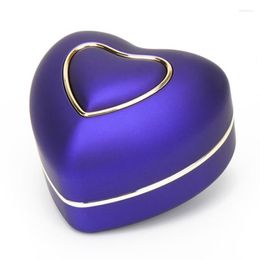 Jewellery Pouches Heart-shaped LED Light Wedding Ring Box Engagement Rings Necklace Case A0NF