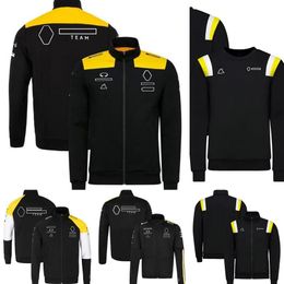 Formula 1 Team Jacket F1 Driver Zip Up Jacket Spring Autumn Men's Oversized Hoodie Outdoor Motocross Windproof Hooded Coat Ja235Z