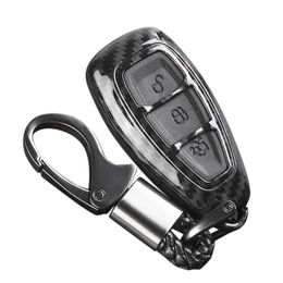 Car accessories Carbon Fibre Remote Key Fob Case Shell Cover for Fords Fo-cus Fiesta Kuga C-Max285e