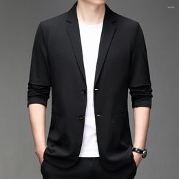 Men's Suits 2023 Summer Light Solid Colour Men Sun-Proof Suit M-4XL Business Casual Single-Breasted Jacket Slim Fit Fashionable
