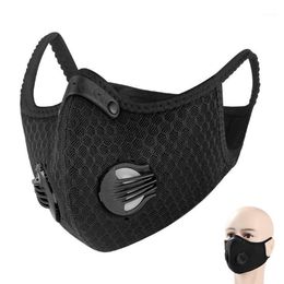 Half Face Mask Cycling With Filter Breathing Valve Activated Carbon PM 2 5 Anti-Pollution Men Women Bicycle Sport Bike Dust Mask1285S