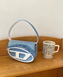 Evening Bags Fashion Women s Denim Blue Bag Ladies Outdoor Underarm Female One Shoulder Straddle Handbag 230729