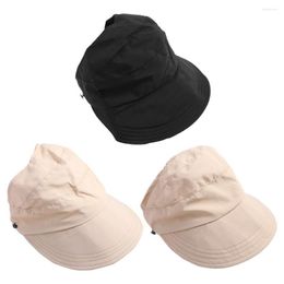 Wide Brim Hats Sun Cap Cotton Baseball For Women Sunscreen Empty Top Fisherman Hat Visors Korean Style