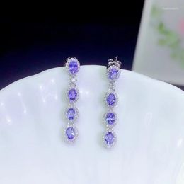 Dangle Earrings CoLife Jewellery Genuine Tanzanite Drop For Wedding 8 Pieces 3 4mm Taznanite Silver Eardrop 925