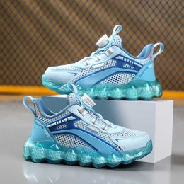 Clear Sole Children's Running Shoes Breathable Sneakers Boys Girls Casual Sports Trainers Comfortable Walking Shoes Pink Blue Black