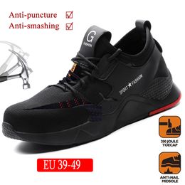 Safety Shoes 49 Yards Safety Protection Steel Toe Shoes Lightweight Anti-smashing Anti-piercing Fashion Work Safety Shoes Men Women Boots 230729