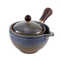 Dinnerware Sets Japan Japanese Tea Kettle Side Handle Teapot Rotatable Delicate Small Chinese Wood Home Household Handheld Office