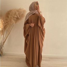 Ethnic Clothing Eid Muslim Dubai Abaya Women Long Khimar One Piece Batwing Nida Prayer Hijab Dress Jilbab Kaftan Islamic Robe Dres279F