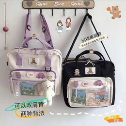 School Bags Japanese Style School Bags For Teenage Girls Preppy Tote Bag Nylon Bag Backpack Women Shoulder Bag Mochila Feminina Bagpack Sac 230729