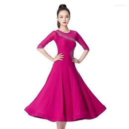 Stage Wear Ballroom Dance Dresses Polka Dot Dress Foxtrot Women Waltz Red Black