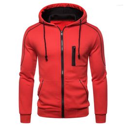 Men's Jackets 2023 Men Autumn Spring Jacket Solid Colour With Nood Male Casual Hoodies Coats Outerwear EU Size M-3XL