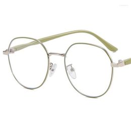 Sunglasses Anti-Blue Light Glasses Unisex Eyeglasses Simplity Spectacles Clear Lens Eyewear Milk Tea Colour Temples Ornamental