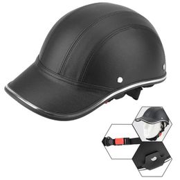 Motobike Helmet Baseball Cap Style Safety Hard Motorcycle Helmet Hat Half Face Vintage Summer Cap For Cafe Racer Chopper Scooter297H