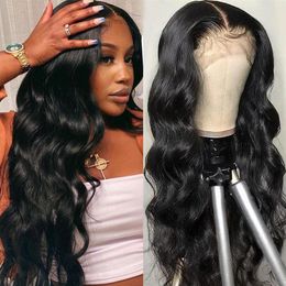 13x6 Body Wave Lace Front Wigs 30inch Brazilian Human Hair Wigs Pre Plucked 250% Density Lace Frontal Wig265B