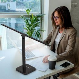 Table Lamps National Dual Lamp Holder Metal Large USB Detachable Eye Protection Dimming Office Study