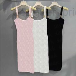 Two Piece Dress Designer Full Letter Mesh Vest Dresses For Women Brand Sling Skirts Ladies Party Night Club QM0U