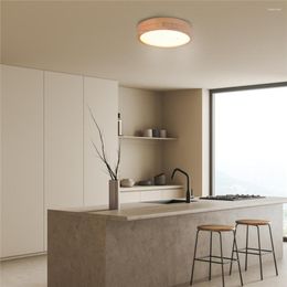 Ceiling Lights LED Light Wooden Round Lamp Modern Fixtures Surface Mounted For Living Room Bedroom Kitchen Cloakroom Lustr