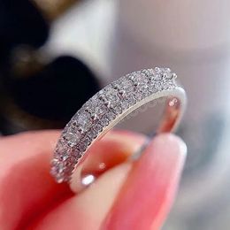 Delicate Thin Cubic Zirconia Ring For Women Wedding Ceremony Party Bridal Accessories Fancy Anniversary Gift 2023 Jewellery