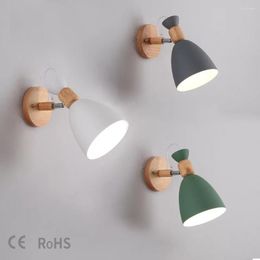 Wall Lamp Nordic Macaron Bedside Lights Colourful Adjustable Reading Lamps Or Indoor Aisle Stairs Home Decor Sconces