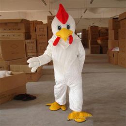 2018 High quality White Cock Rooster Chicken Mascot Costume Animal mascot costume 206z