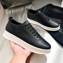 GAI Dress Shoes Spring Man Leather Sneakers Round Toe Breathable Low Top Casual Male Flats 230729 GAI