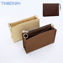 Cosmetic Bags Cases TINBERON Fit For Toiletry Pouch 19 26 Bag Liner Organizer Cosmetic Bag Makeup Handbag Purse Travel Insert Organize Felt Wash Bag 230729