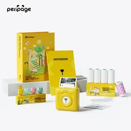 Peripage A6 Mini Printer Gift Box Mini Bluetooth Portable Thermal Printer Pocket Wireless Label Sticky Note Sticker Smart Phone Photo Printer With Bluetooth