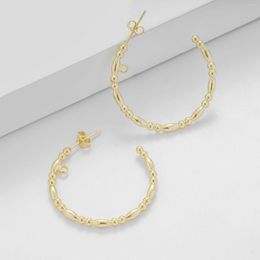 Hoop Earrings 14k Yellow Gold Twisted Round Small For Girls Women