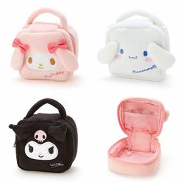 Cute Anime Kurumi Plush Handle Cosmetic Bag Tote Storage Bag Miscellaneous Organizer Bag Kurumi Little White Dog Melody UPS