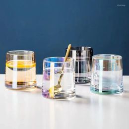 Wine Glasses Creative Coloured Glass Water Cup High Value Household Gargle Office Juice Drink Whiskey Beer Temperature Resistanc Dazzle