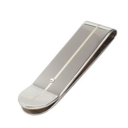 high quality plain business style titanium stainless steel money clip for men gold black silver 3 colors175M