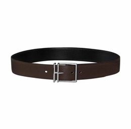 Classics Men Belts Designer Mens and woman fashion Togo leather classic reversible belt black brown H gold silver buckles 38cm HT0232