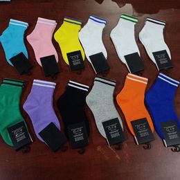 Kids Designer Socks Five Pairs of Sport Toddler Socks Girls Boys Striped Cotton White Sock Children Youth Casual Breathable Sock Pink Black Grey Orang H6s9#