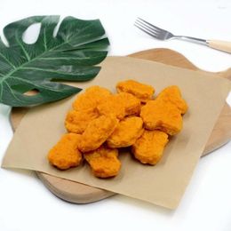 Decorative Flowers 5PCS Artificial Food Fake Realistic Chicken Nugget Simulation Kids Toy Pography Props Home Kitchen Decor