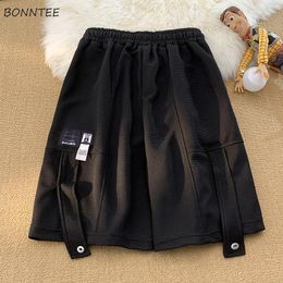 Men's Shorts Sporty Men Summer Wide Leg Trousers Korean Fashion Streetwear Baggy M-3XL Clothing Unisex Jogger Patchwork Handsome Cool