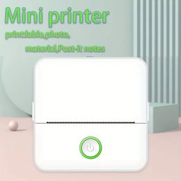 Mini Desktop Printers, Mobile Office Printing Labels, Photos, Materials, Documents, Thermal Ink-free Small Print Pocket Machine, Send A Roll Of Thermal Paper