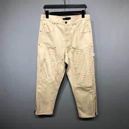 Men's Plus Size Pants Spring and summer new straight casual pants with rope e2s2253U