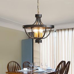 Pendant Lamps American Retro Industrial Restaurant Chandelier Ceiling Lamp Bedroom Dining Room Kitchen Lighting
