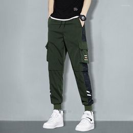 Men's Pants 2023 Spring And Summer Student Overalls Korean Style Fashion Loose Casual Leggings Nine Three Color Large Size 5XL