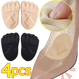 Women Socks 2/4pcs Half Insoles High Heels Pads Back Sticker Memory Foam Pain Relief Anti-slip Shoe Inserts Pad Heel Protector