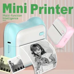 Portable Mini Photo Printer for iPhone/Android - 1000mAh Battery, Perfect for Gifts, Study Notes, Work, and Kids Photos!