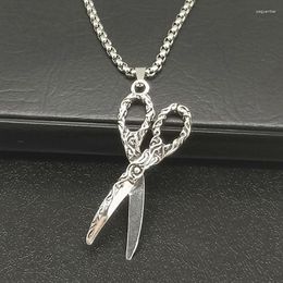 Pendant Necklaces Hip-Hop Street Hairdresser Scissors Men Necklace Europe Hipster Personality Wild Accessories