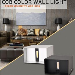 Wall Lamps Aluminum COB 12W Indoor Simple LED Light With Tempered Glass Glow Up And Down AC85-265V