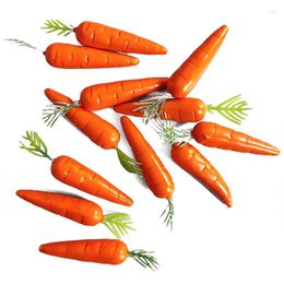 Decorative Flowers 10/25/50Pcs Easter Artificial Carrot Mini Foam Vegetable Fruits Happy Decoration Ornament For Home Table Kids DIY Crafts