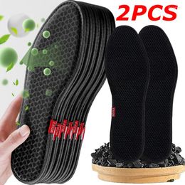 Women Socks 2pcs Deodorant Insoles Breathable Absorb-sweat Bamboo Charcoal Insert Insole Unisex Sports Shoes Mesh Ventilate Shoe Sole Pads