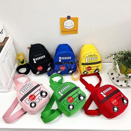 Bolsa de peito para carro de desenho animado para meninos Mochila bonita Bolsa de ombro pequena Bolsa de ombro para crianças Meninas Bolsas tiracolo de viagem