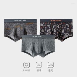 Underpants Men's Underwear Pure Cotton Boxer Shorts Summer Cartoon Sports 3PCS